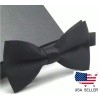 Unbranded New Tuxedo PreTied Black Bow Tie Satin Matching Adjustable