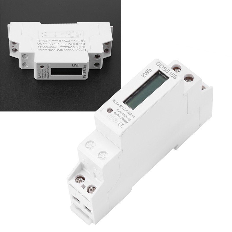 Digital LCD Single phase Din Rail Electric Meter 5-32A Electronic