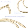 PandaHall 10pcs Light Gold Open Back Bezel Charms Epoxy Resin