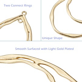 PandaHall 10pcs Light Gold Open Back Bezel Charms Epoxy Resin Pressed Flower Blank Teardrop Frame Hollow Pendants for UV Resin Jewelry Making Choker Earrings Necklace Bracelet DIY Crafts