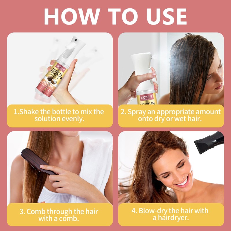 Leave In Conditioner & Heat Protectant Spray Smooth Flyaways Add
