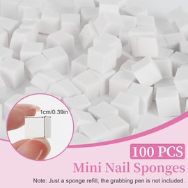 RAQEHO Nail Sponges Refills for Ombre - 100PCS Mini Ombre Nail Sponge Bulk (without Tool) Nail Art Sponge Refill Aura Nail Art Accessories Gradient Nail Tools for Professional Beginners Home Salon Use