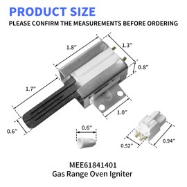 MEE61841401 Gas Range Oven Igniter Replacement Fit for LG (LRG, LSS, LDG, LSG, LTG Series) Gas Range, Replaces MEE61841401 MEE61841403 MEE63084901