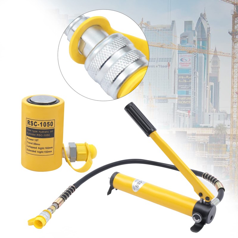 Split Hydraulic Jack with Pump and Oil Pipe Portable Steel