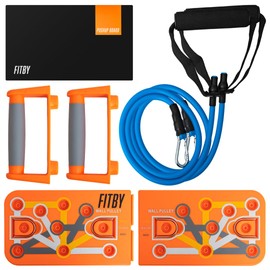 Push Up Board for Men and Women- Multifunctional Workout Equipment- Foldable Push Up Bar- Fitness Gym Equipment- Portable Board for Home Exercise and Workout- Push Up Board by Fitby