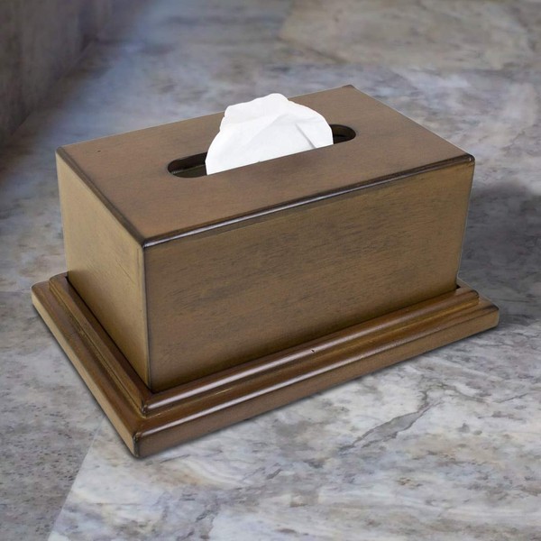 American Furniture Classics concealment tissue box, Walnut Finish