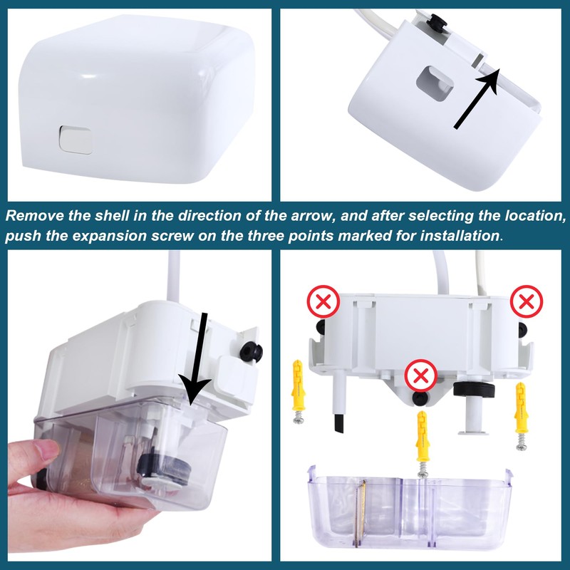 Mini 100-240V White Split Condensate Pump, AC Hvac Silent Condensate