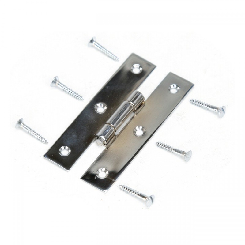 Renovators Supply Manufacturing H Cabinet Hinges 3.5 in. Chrome Finish