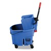 Rubbermaid FG758888BLUE WaveBrake 2.0 Bucket/Wringer Combos, Side-Press, 35 qt, Plastic,