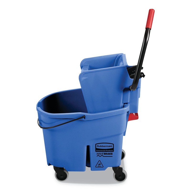 Rubbermaid FG758888BLUE WaveBrake 2.0 Bucket/Wringer Combos, Side-Press, 35 qt, Plastic,