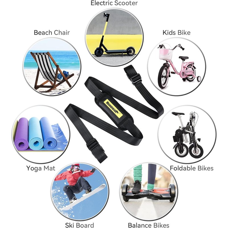 Scooter Shoulder Strap, 71-inch Carrying Scooter with Adjustable Carrying Strap