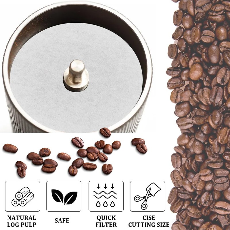 CREATCABIN 200Pcs Coffee Filters Round Paper Percolator Coffee Filters Replacement