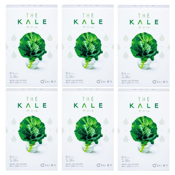 Kyusai Green Juice, Kale Powder, 0.2 oz (7 g) x 30 Bottles, 6 Boxes, Bulk Purchase, *Please check the expiration date and drink within 6 months after receiving the product