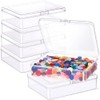 Jetec 6 Pieces Mini Plastic Clear Beads Storage Containers Box