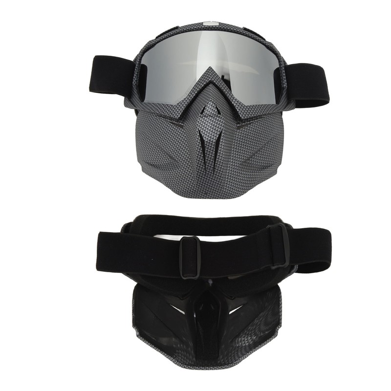 Motorcycle Face Mask Goggles Dust Wind UV Proof Riding Glasses