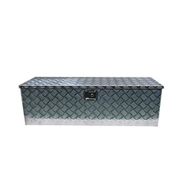 WFLNHB 49 inch Aluminum Diamond Plate Tool Box Pick Up Truck Bed Storage Chest Box RV Trailer Organizer Lock W/Key Silver