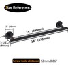 Matte Black SUS304 Stainless Steel Bath Towel Bar Single Bars