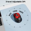 memzuoix Wireless Mouse, 2.4GHz Nano Receiver, 3 DPI Levels (800/1200/1600),