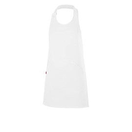 Velilla Adult Apron Short Dungarees and Buttons Unisex Adult White One Size