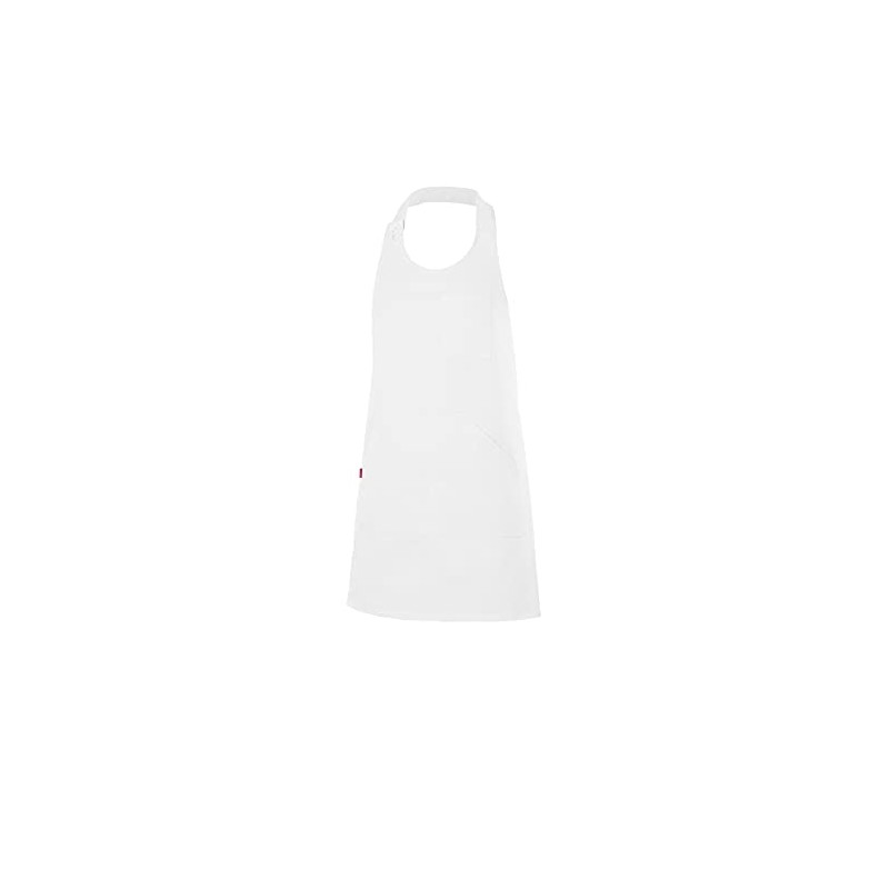 Velilla Adult Apron Short Dungarees and Buttons Unisex Adult White