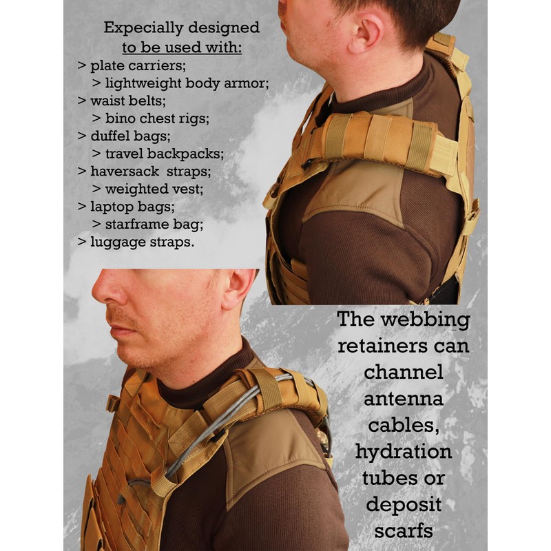 Shoulder Strap Pad for Optimal Weight Distribution, Plate Carrier Shoulder