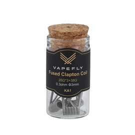 Vapefly KA1 Fused Clapton Prebuilt Coil 26GA*3+38GA 0.3ohm Pack of 6