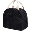 EurCross Upgraded Compact Black Lunch Bag for Girls Women,Canvas Reusable