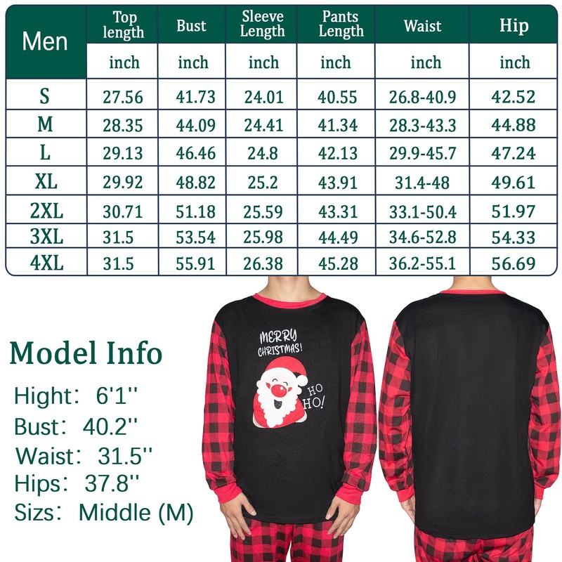 HYCLES Christmas Pyjamas Sets for Adults - Xmas PJS Couple