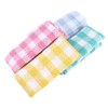 Baluue 8pcs Microfibre Dish Towels Plaid Pattern Cleaning Cloths Cotton