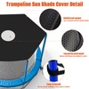 Trampoline Shade Cover with Hole,8FT Waterproof Trampoline Top Cover Fits