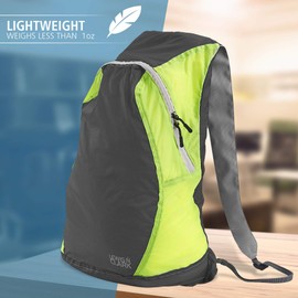 Lewis N. Clark Electrolight Backpack, Charcoal/Neon Lemon (Yellow) - 1101