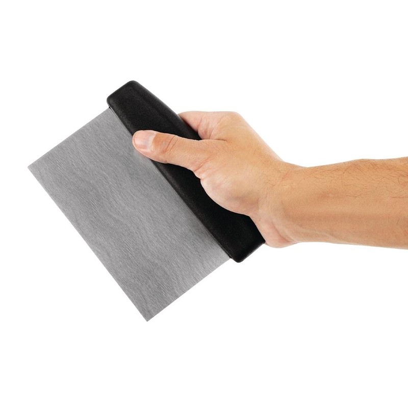Vogue E406 Scottish Dough Scraper, Plastic Handle with Stiff Blade