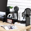 Expandable Desktop Bookshelf,Wood AdjustableDesktop Storage Organizer,Desktop Storage Rack,Free Style Rotation