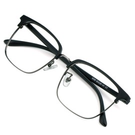 VisionGlobal Blue Light Blocking Glasses for Computer Reading, Anti Glare Lenses Help Reduce Eye Strain and Fatigue, for Women/Men (Matte Black, 4.25 Magnification)