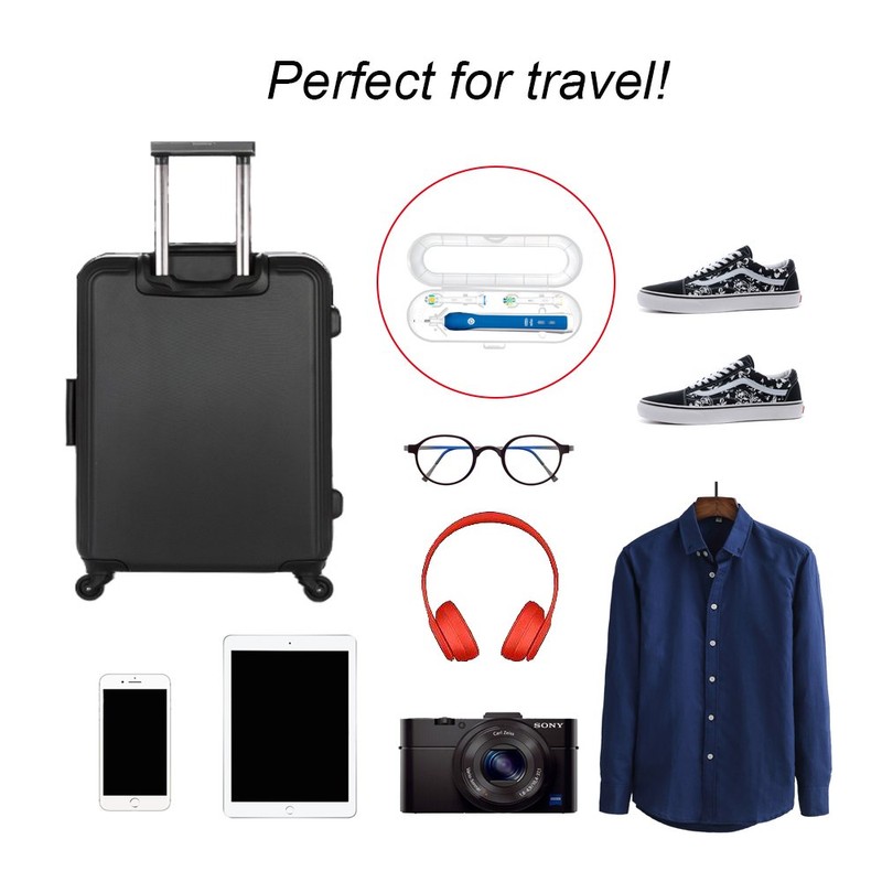 Nincha Portable Replacement Plastic Electric Toothbrush Travel Case for Oral-B