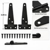 4-Inch T-Hinges for Shed Doors & Gates – Heavy-Duty Black