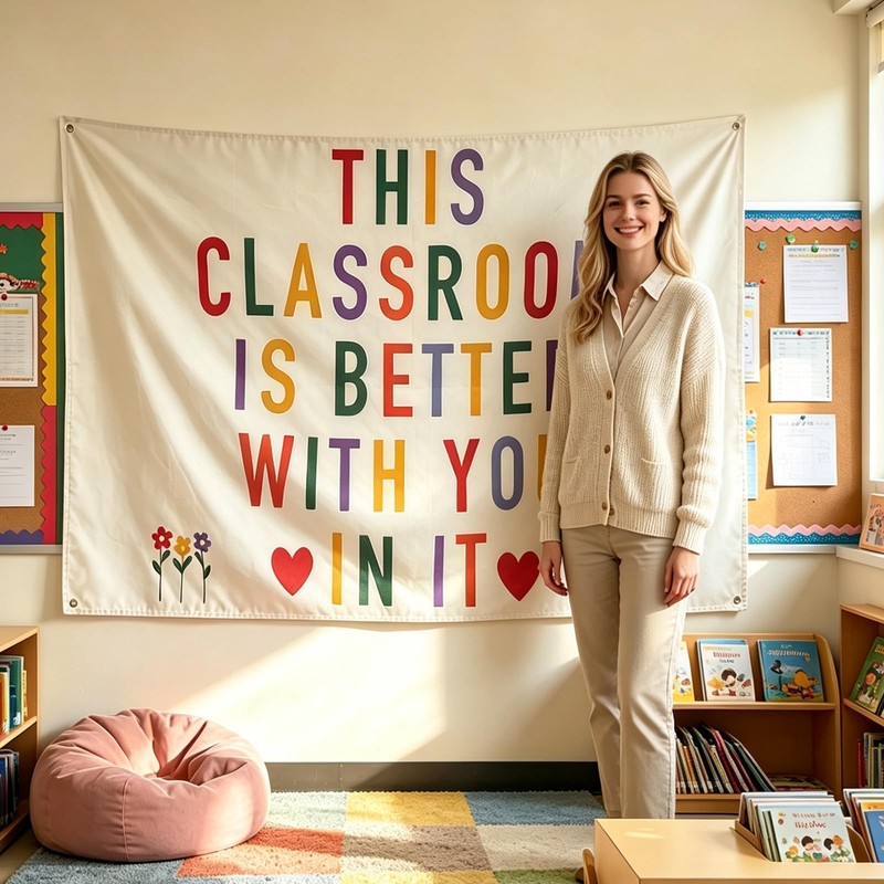 Classroom Decor for Teacher, Cute Neutral Classroom Must Haves Wall
