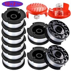 YHLFOOZ Line String Trimmer Autofeed Replacement Spool 30ft 0.065" for AF-100-3ZP AF-100 AF-100-2 Weed Eater String Trimmers Replacement Spools (10 Replacement Spool,2 Spring,2 Spool Cap)