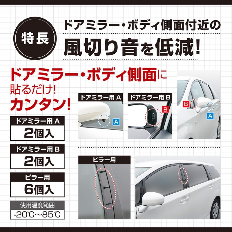 Amon 4986 Quiet Plan Wind Noise Reducing Fin Set