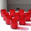 Woho Red Votive Candle Holders Bulk Set of 12, Glass