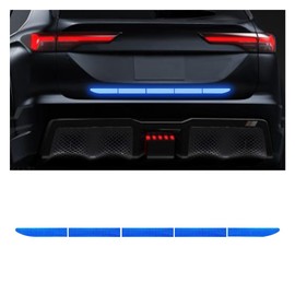 35.1'' Car Strong Reflective Stripe Stickers, Universal Night Visibility Reflective Decal Car Trunk Reflective Stickers, Waterproof Self Adhesive Safety Warning Stickers for Car (Blue)