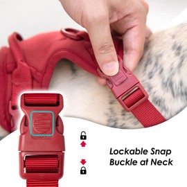 Sunraymascota No Pull Dog Harness, Puppy Vest with Front Clip for Small Medium Large Sized Dog(Burgundy Red,M)