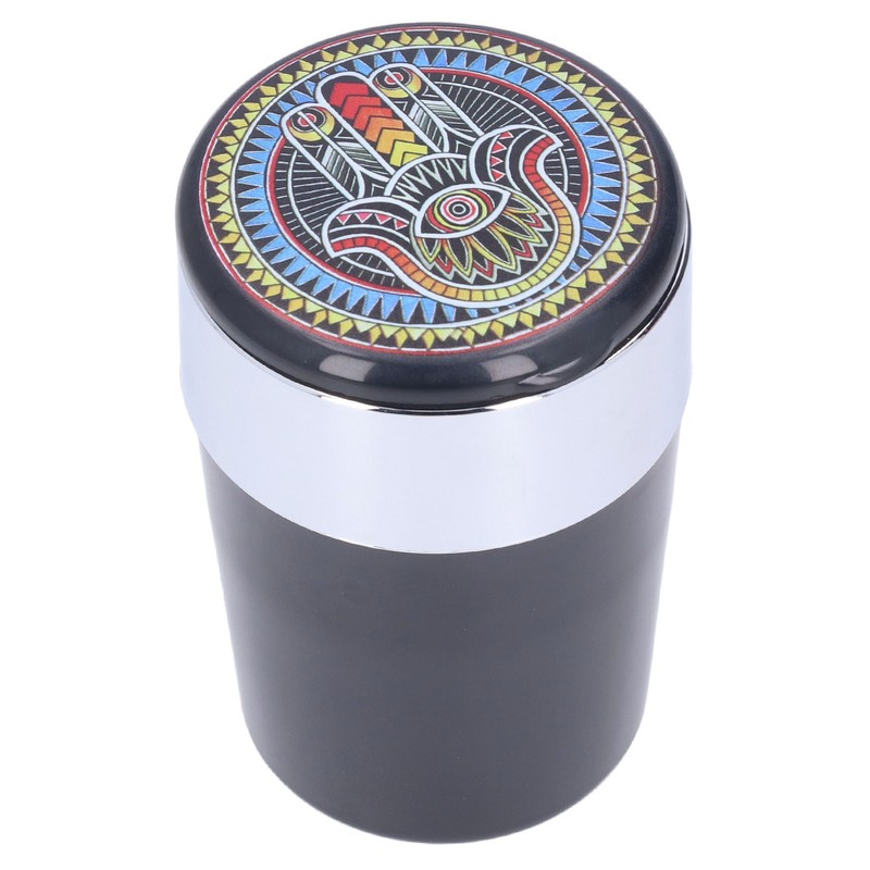 Car Ashtray Smokeless Blue LED Ashtray Cup Holder with Double