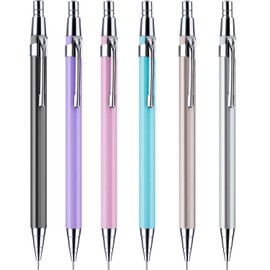 RVSWIHFA 15 Pieces Mechanical Pencil Set 0.5 mm, Assorted Colors, 6 Pieces Mechanical Pencils and 6 Tubes Refills with 3 Pack Erasers for Office and School