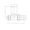 Black Straight Radiator Valves Round Modern Radiator Valves Pair of