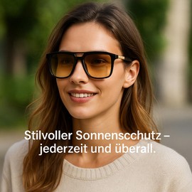 DEWEST Retro Sonnenbrille für Damen Herren，UV400 Schutz， Leichte，Vintage， Trendige Brille für Alltag & Outdoor