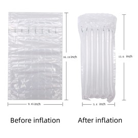 WINFML 12 Inflatable Wine Bottle Protector for Travel, Wine Bottle Shipping Packaging Airplane Travel, Air Column Cushion Bags with Free Pump