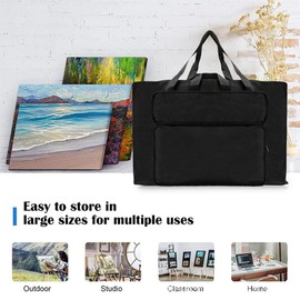 Oaygat Art Portfolio Bag A2 Artist Drawing Board Bag 26x20 Inch Waterproof Art Carry Case with Handles Portable Sketch Pad Bag Tote Bag Organiser Painting Storage Bag for Palette Brushes Artwork