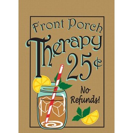 Front Porch Therapy 25 Cents Rustic Taupe 13 x 18 Rectangular Small Garden Flag