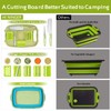 Camping Cutting Board, HI NINGER Collapsible Chopping Board with Colander,